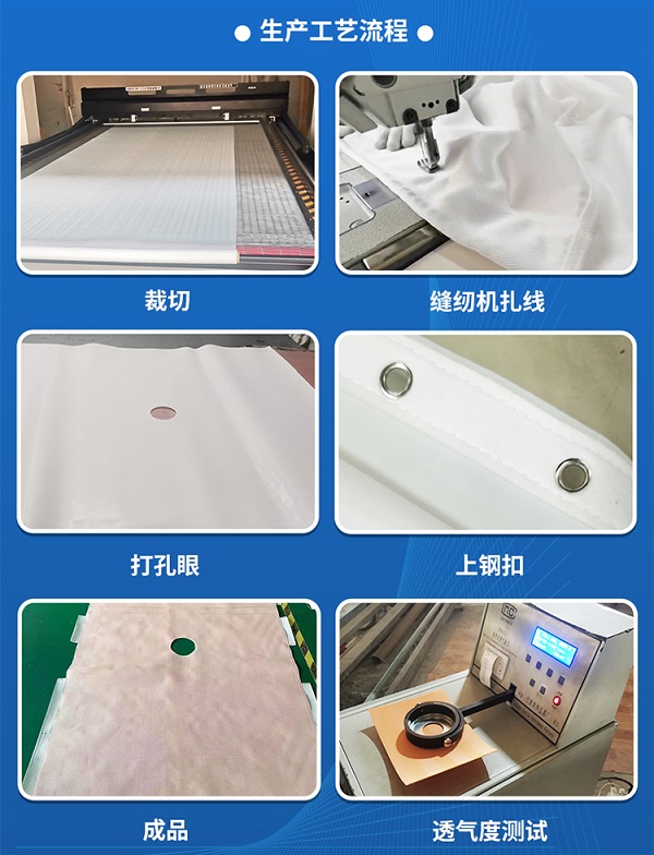 板框濾布，對比圖